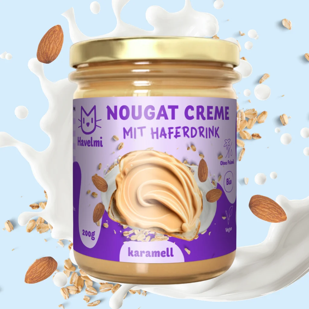 Featured image for “Havelmi Bio-Nuss-Nougat-Creme – Karamell (6er-Karton)”